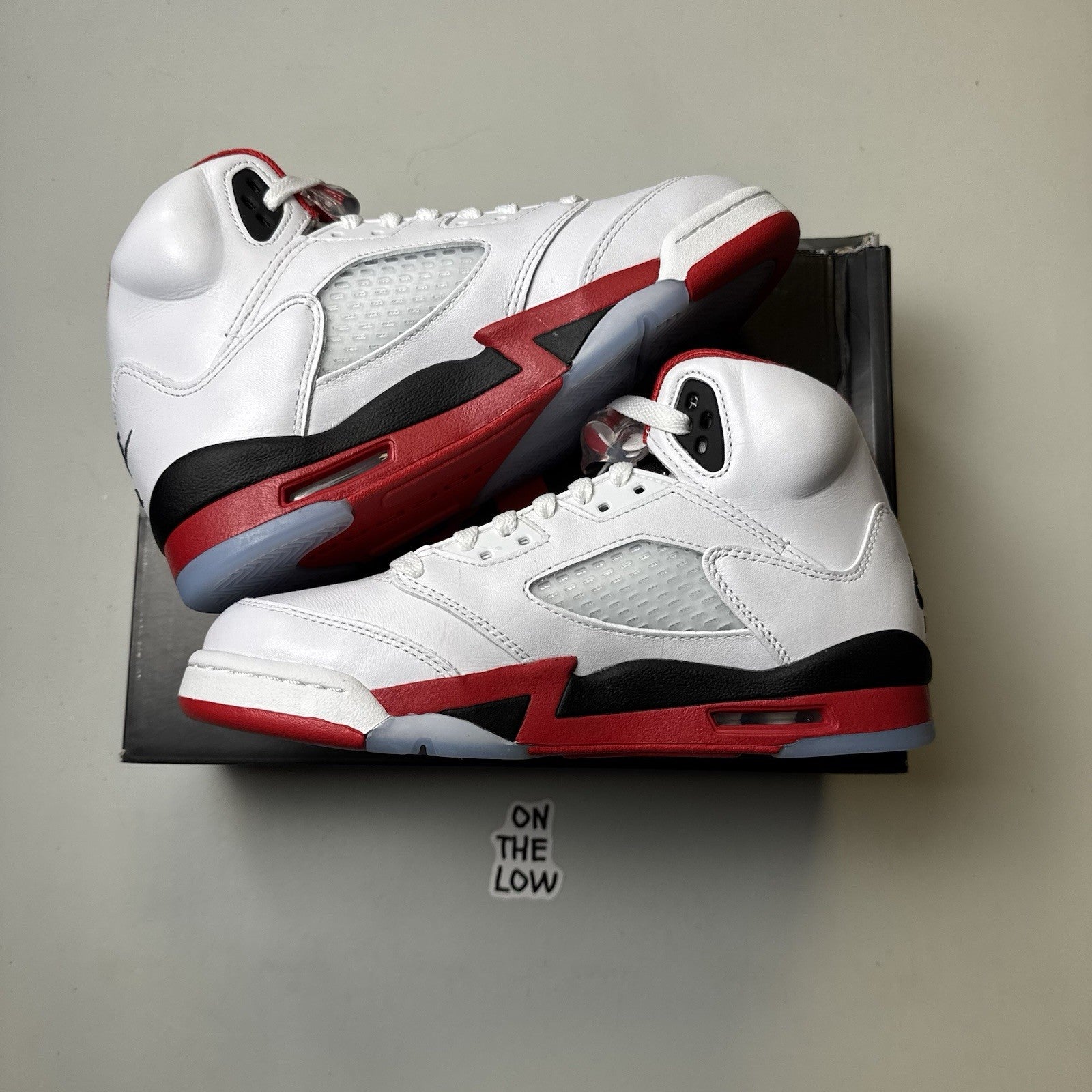 Jordan 5 Retro Fire Red Black Tongue 2025 GS | NEW | HQ7980-101 | Size 6Y/7.5W