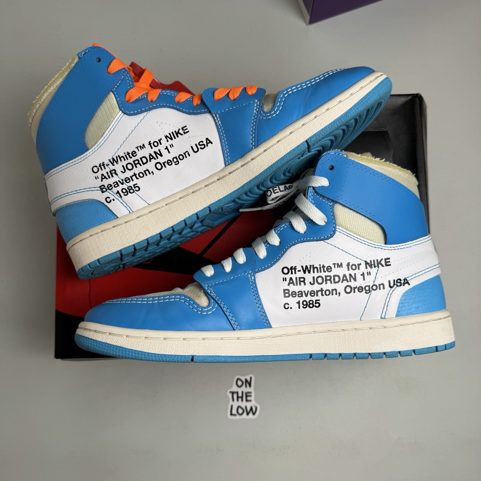 Jordan 1 Retro High Off-White UNC University Blue | AQ0818-148 | Size 10