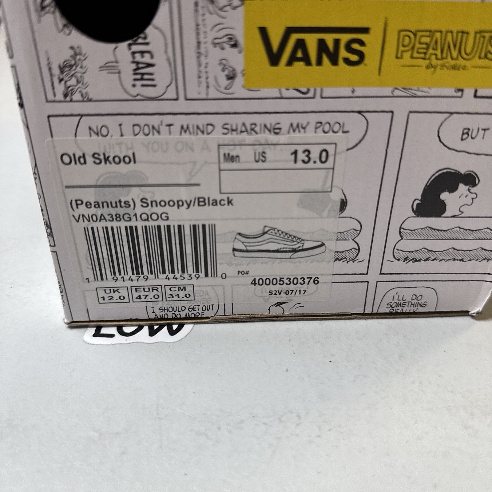 Vans Old Skool Peanuts Snoopy | VNOA38G1QOG | NEW | Size 13 mens