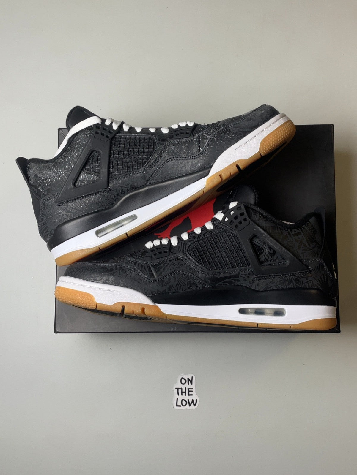 Air Jordan 4 Retro Laser Black Gum | CI1184-001 | Size 11.5 Men's US