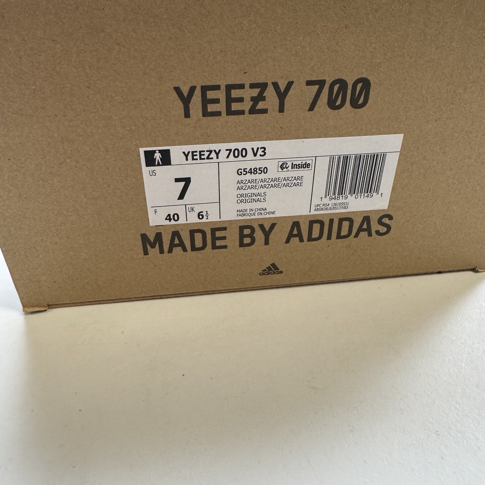 Adidas Yeezy 700 V3 Arzareth | G54850 | Sz 7 Mens US | SHIPS FAST!