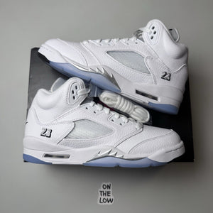 Nike Air Jordan 5 Retro White Metallic Silver 2026 GS | HQ7980-103 |