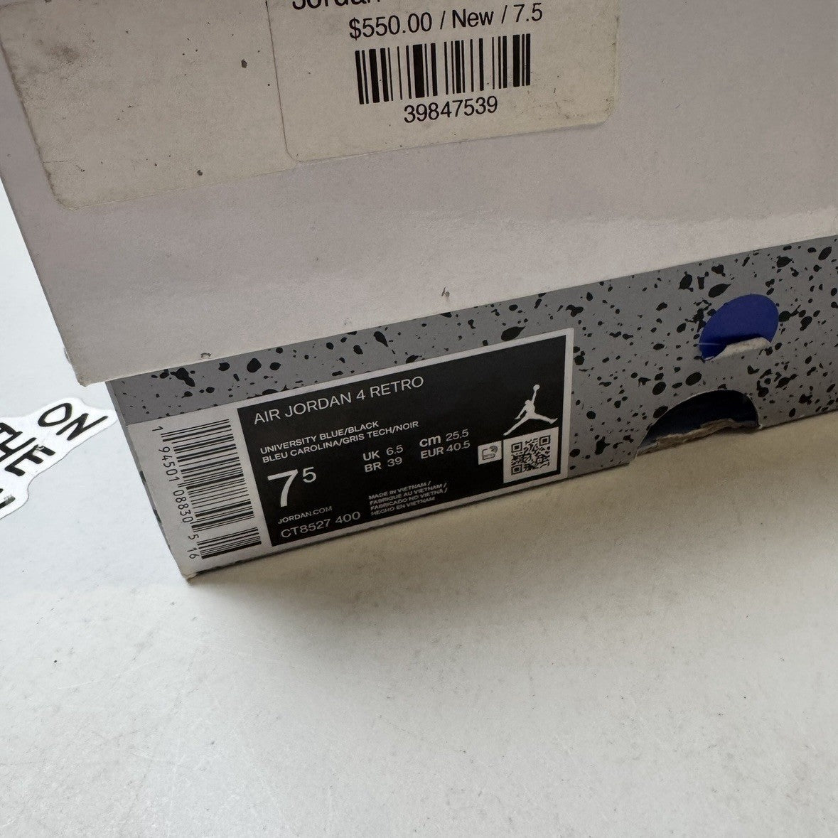 Jordan 4 Retro University Blue | CT8527-400 | size 7.5 Mens / 9W 