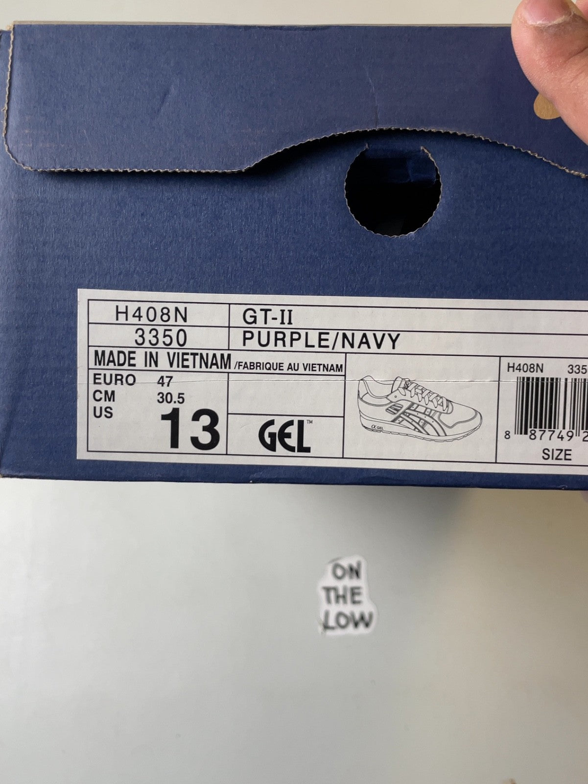 ASICS Gel GT-II Navy/ Purple | H408N3350 | Size 13 Men's US