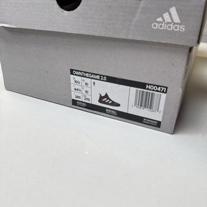 Adidas Own The Game 2.0 Red Black Training Shoes | H00471 | NEW | Size 10.5 Mens