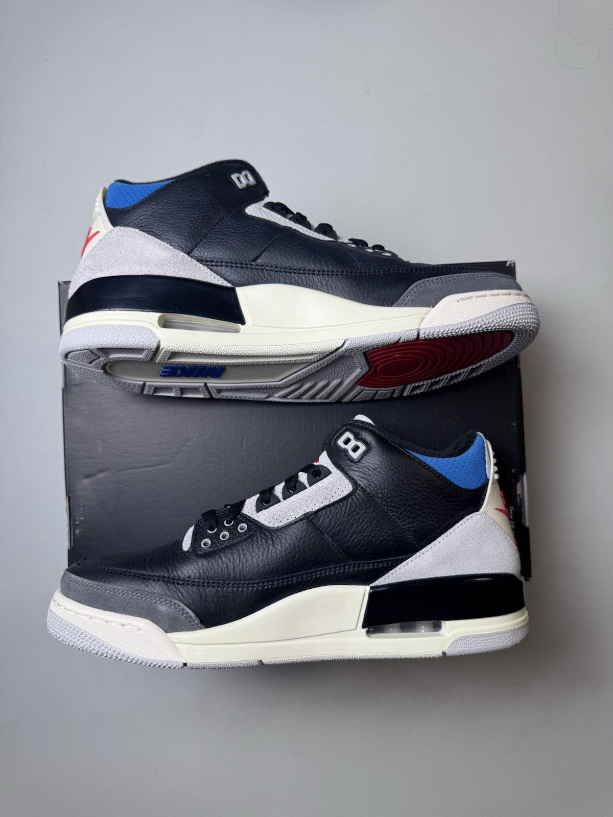 Air Jordan 3 Retro OG Rare Air Black Blue | IB8967-004 | NEW |  8/9/9.5 mens