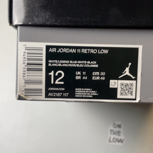 Air Jordan 11 Retro Low Legend Blue | AV2187-117 | Size 12 Men's US
