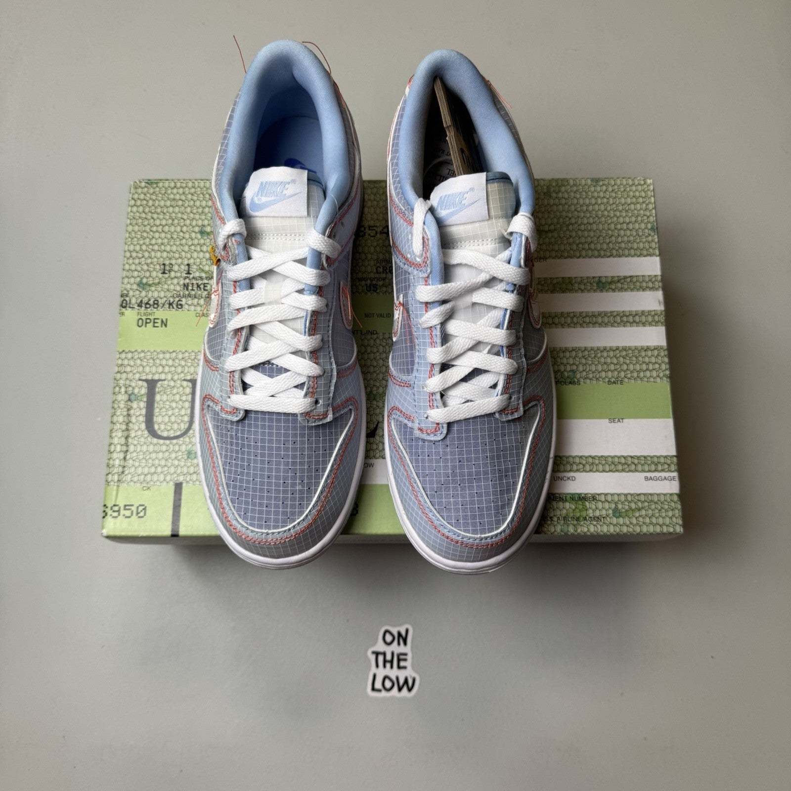 Nike Dunk Low Union Passport Pack Argon | NEW| DJ9649-400 | Size 8 Mens