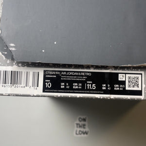 Air Jordan 6 Retro Low Cool Grey | Jordan 6 Retro Cool Grey | Size 10 Men's US