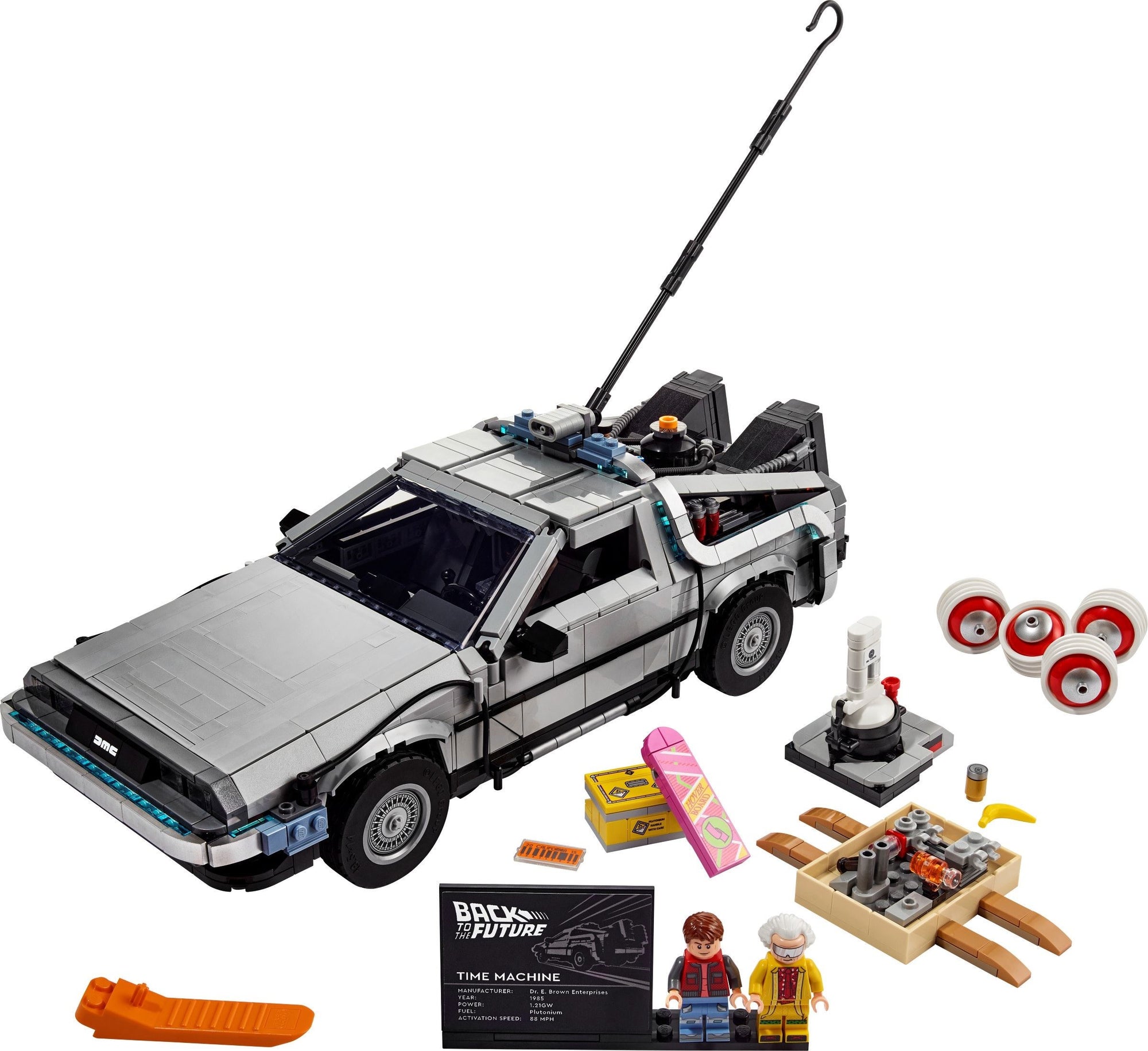 Back to the Future Time Machine — LEGO set 10300 stock image