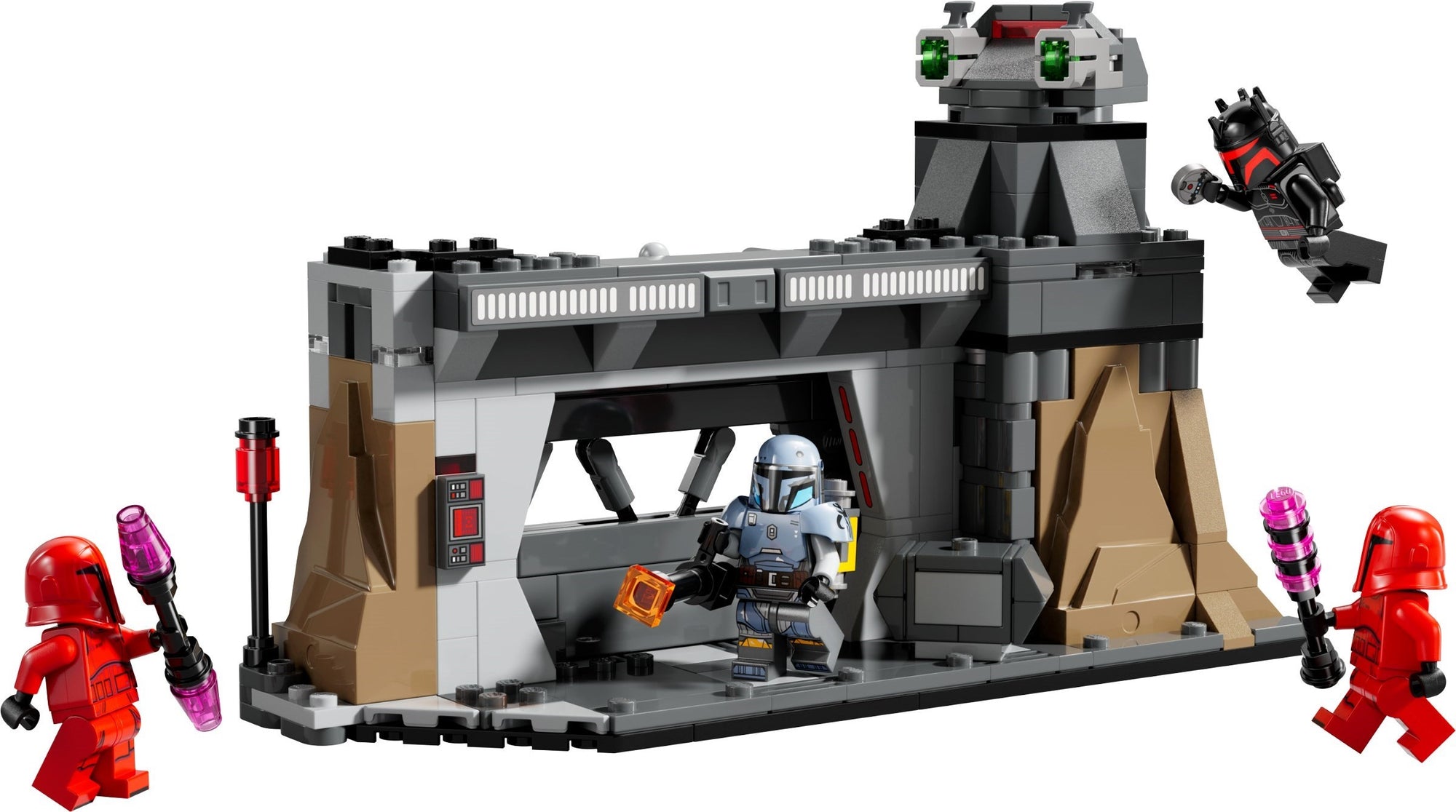 Paz Vizsla™ and Moff Gideon™ Battle — LEGO set 75386 stock image