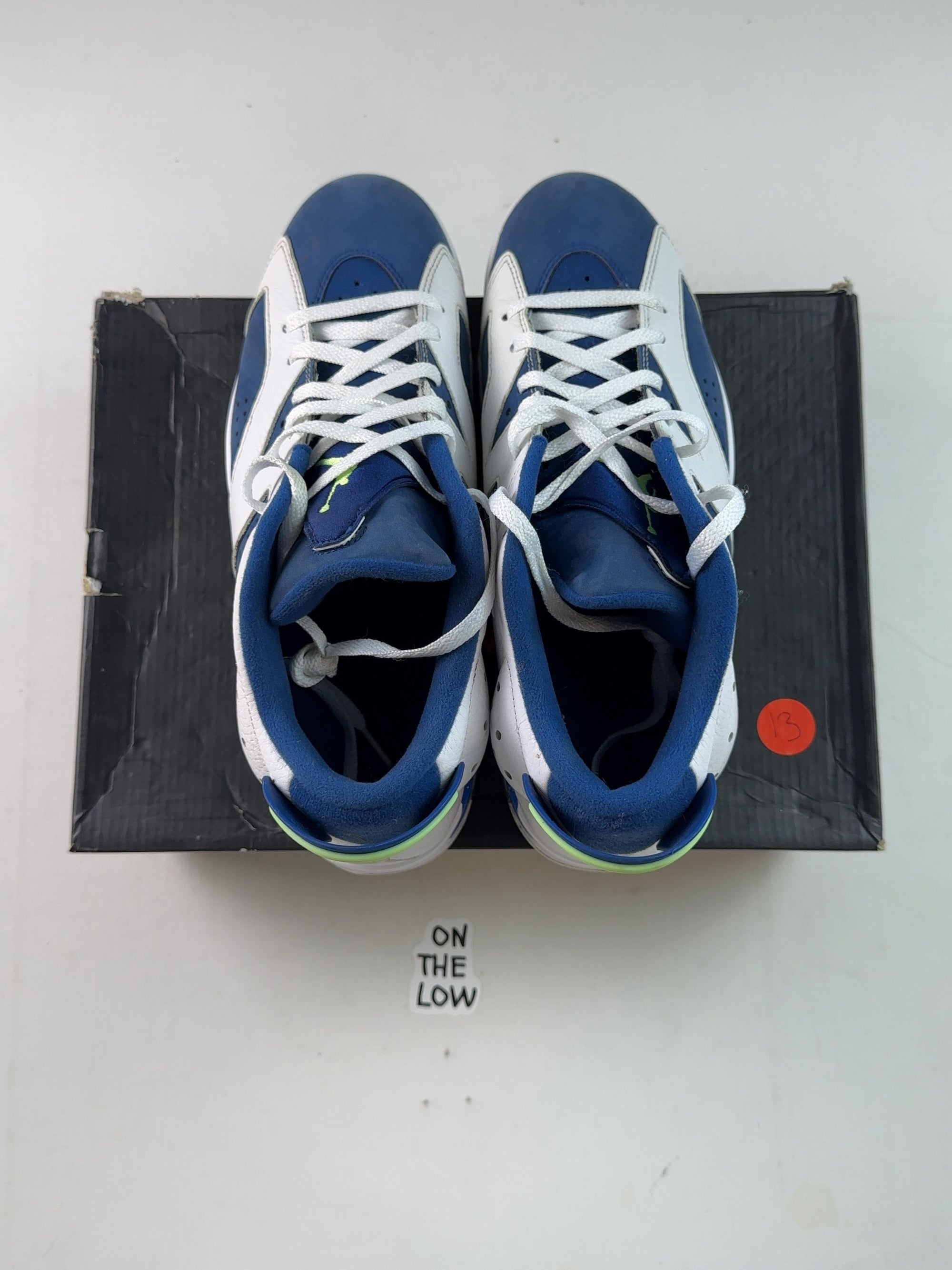 Jordan 6 Retro Low Ghost Green (USED) — Drive 1HSA2jMka1uJlynD5RtV2y0MC2KyNxkPz — photo 4