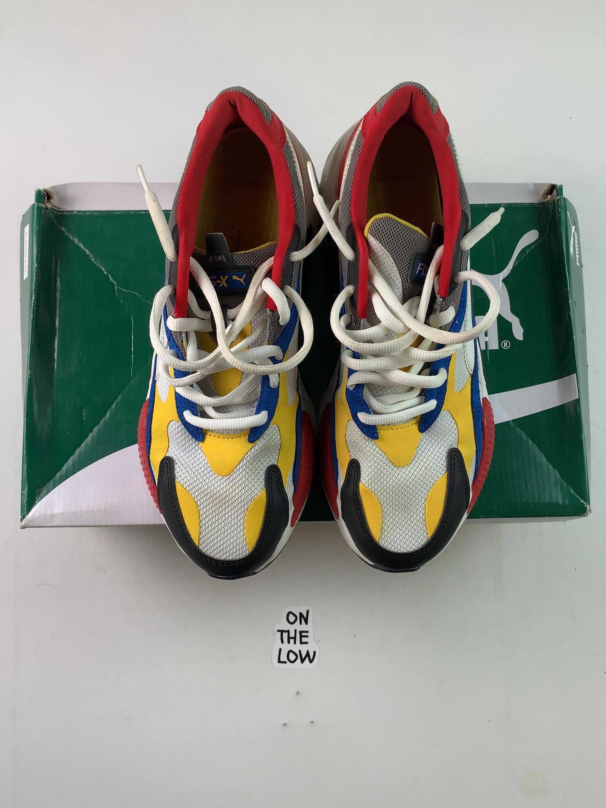 Puma RS-X3 Puzzle White Yellow (USED) — Drive 1bBM1O5v40nVSoTFw0J11R6ETKI3QKeLe — photo 3