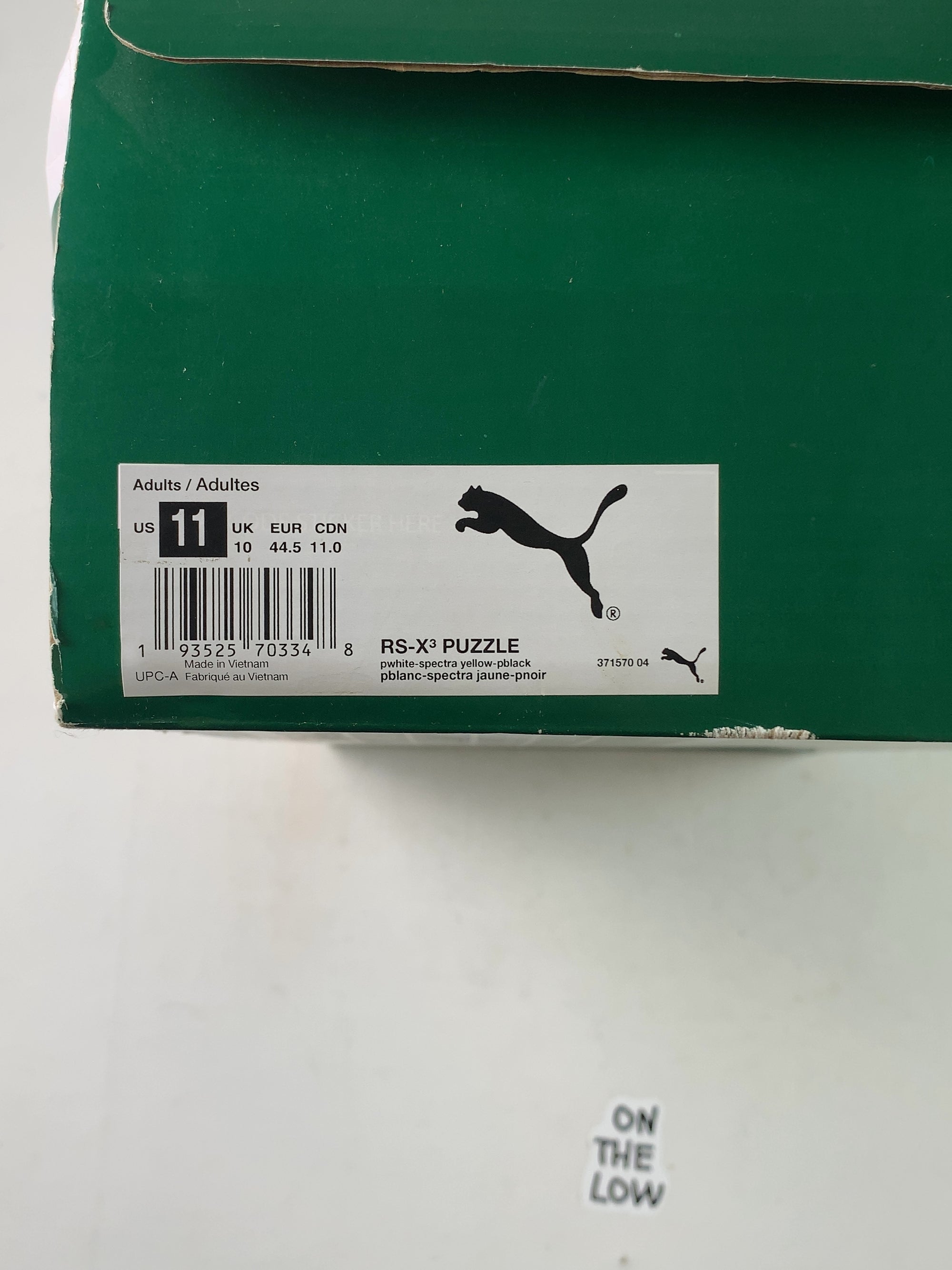 Puma RS-X3 Puzzle White Yellow (USED) — Drive 1HkhF5VQvncij2Urtvi49zL_WVpzefJk4 — photo 7
