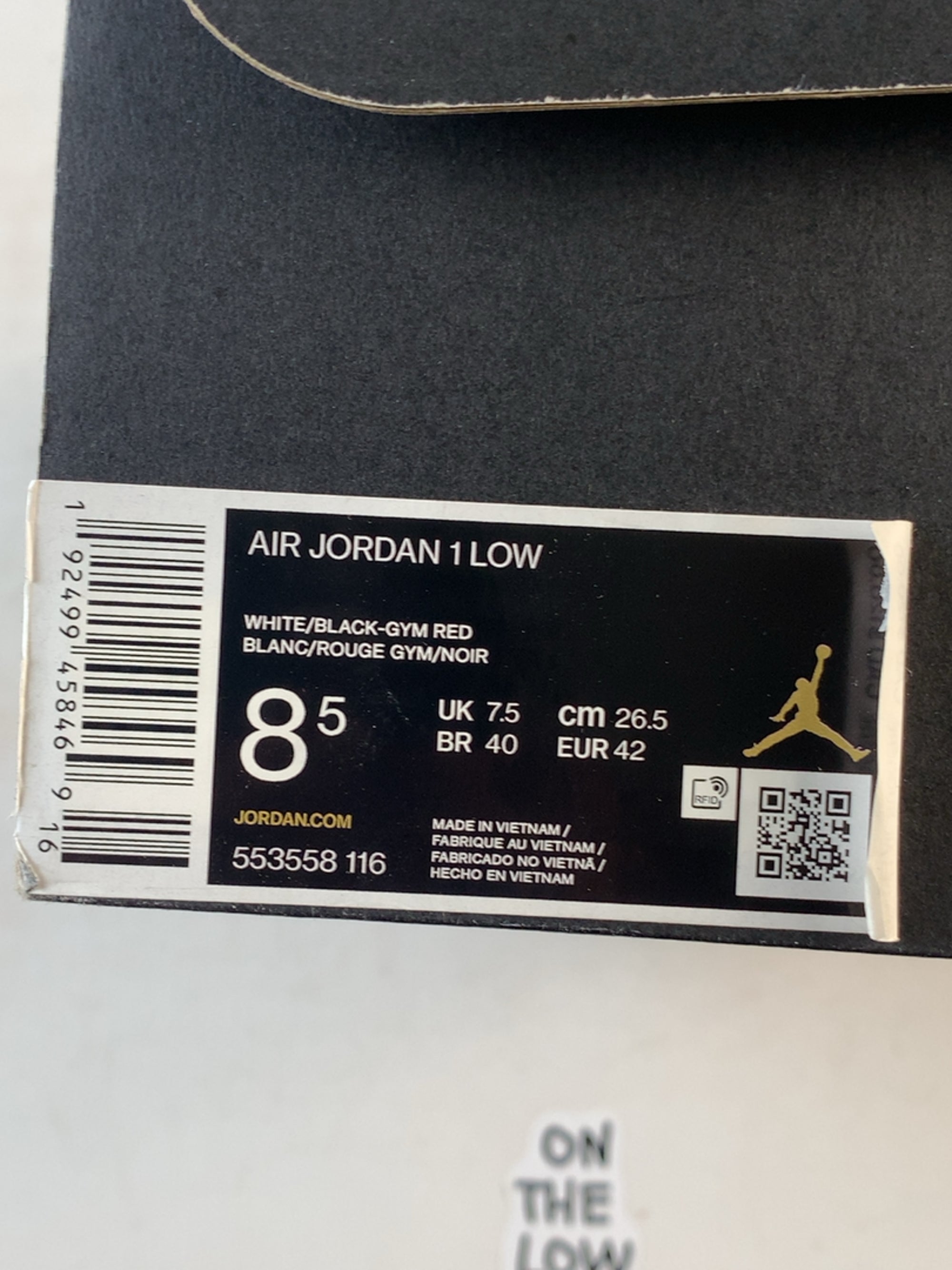 Jordan 1 Low Black Toe (2019) (USED) — Drive 1bPQSuEgiSZX99j_F7nw6vlPtO7FRecL6 — photo 7