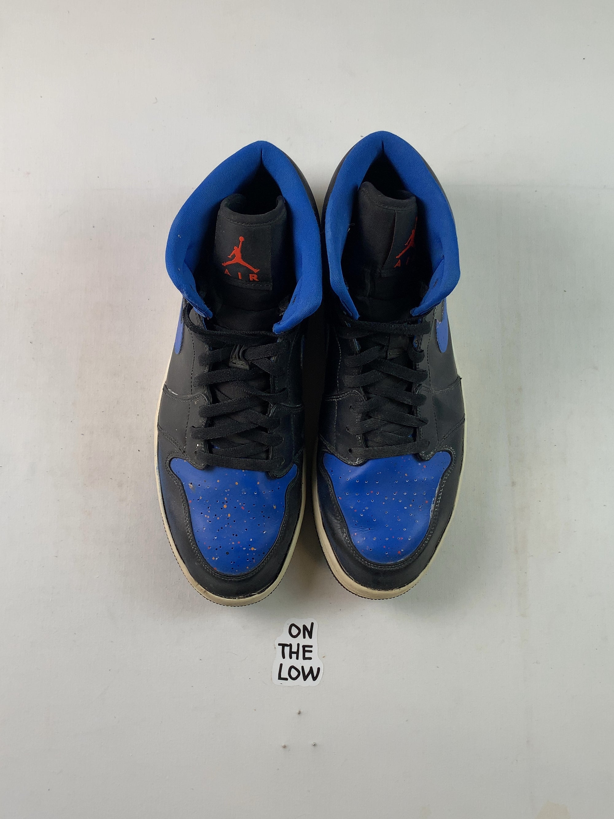 Jordan 1 Mid Royal Paint Splatter (USED) — Drive 113fGLCReDIl1WUbdM0R_ujzCfX96kJbt — photo 3