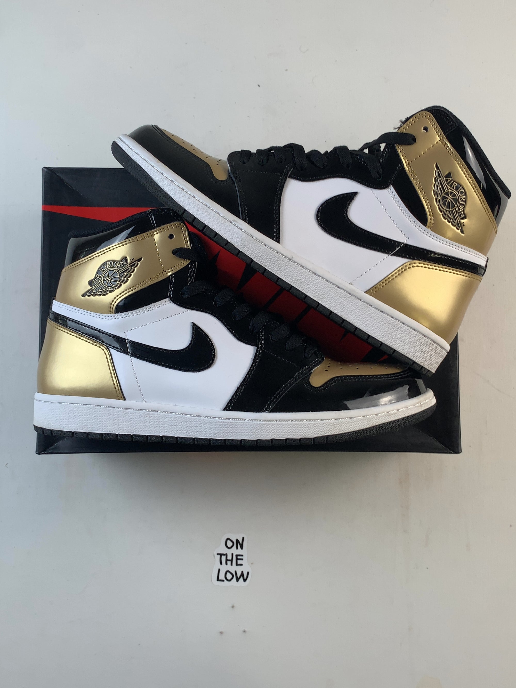 Jordan 1 Retro High NRG Patent Gold Toe (USED) — Drive 1g9X5DkcWDFPhWmEM2G7L6ND4ZMOL1svu — photo 1