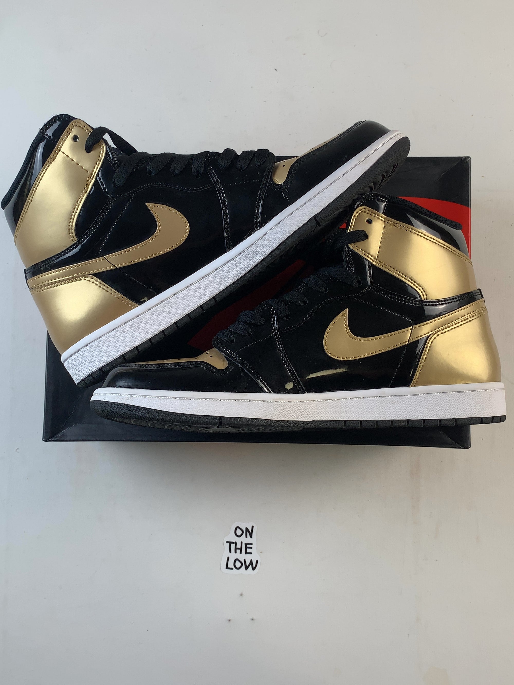 Jordan 1 Retro High NRG Patent Gold Toe (USED) — Drive 16MajbVAZJodfAXDbIE_MKEd6Aqefa1bS — photo 2