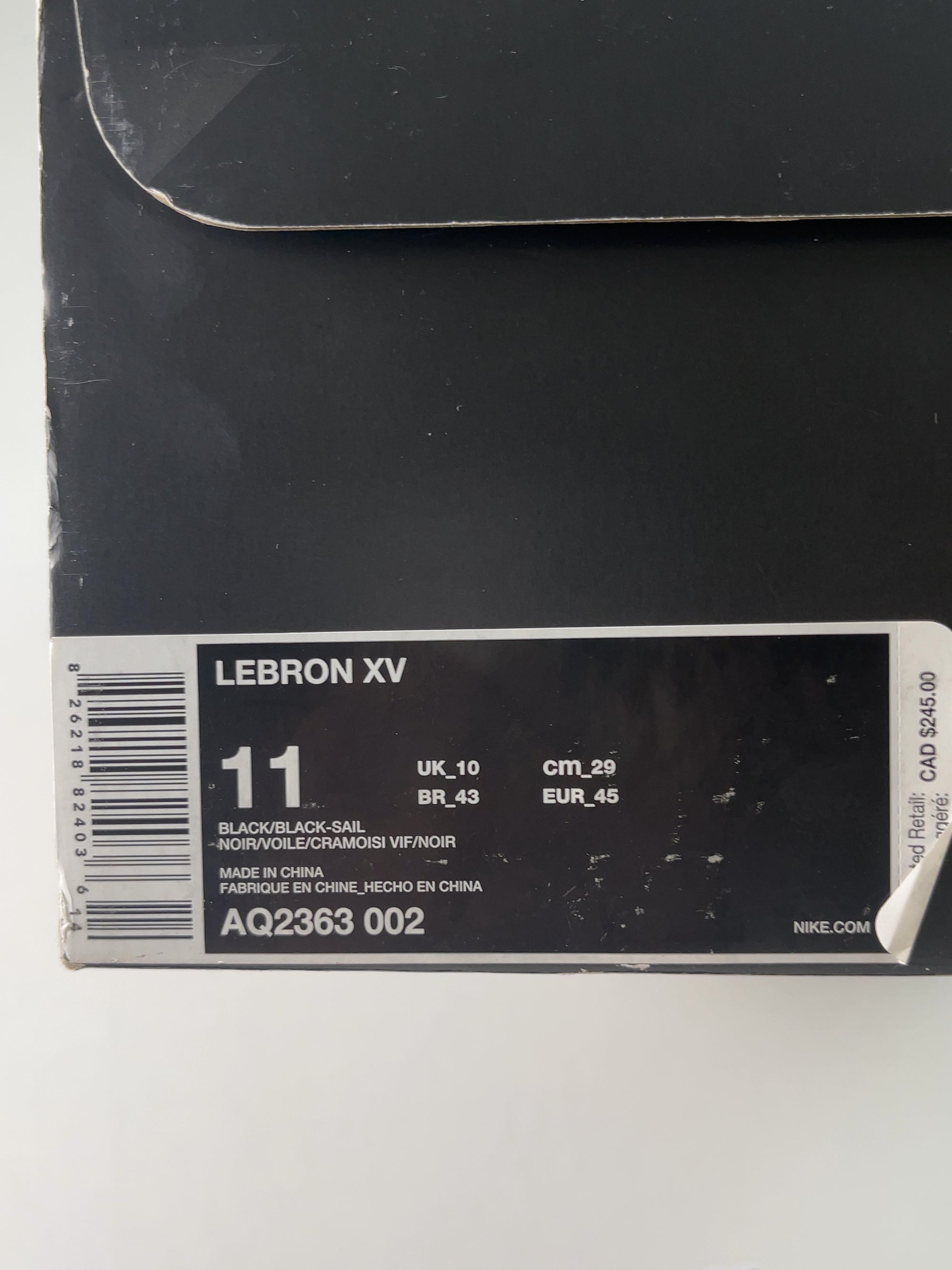 Nike LeBron 15 Black Bright Crimson (USED)