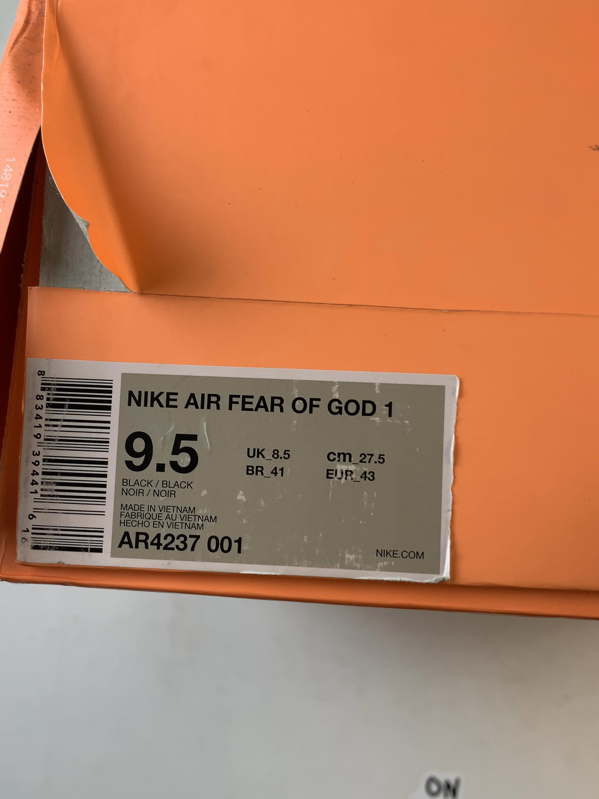 Nike Air Fear Of God 1 Black (USED) — Drive 128I12warj02PhFJXCft8WPLj6XKDDGAT — photo 7