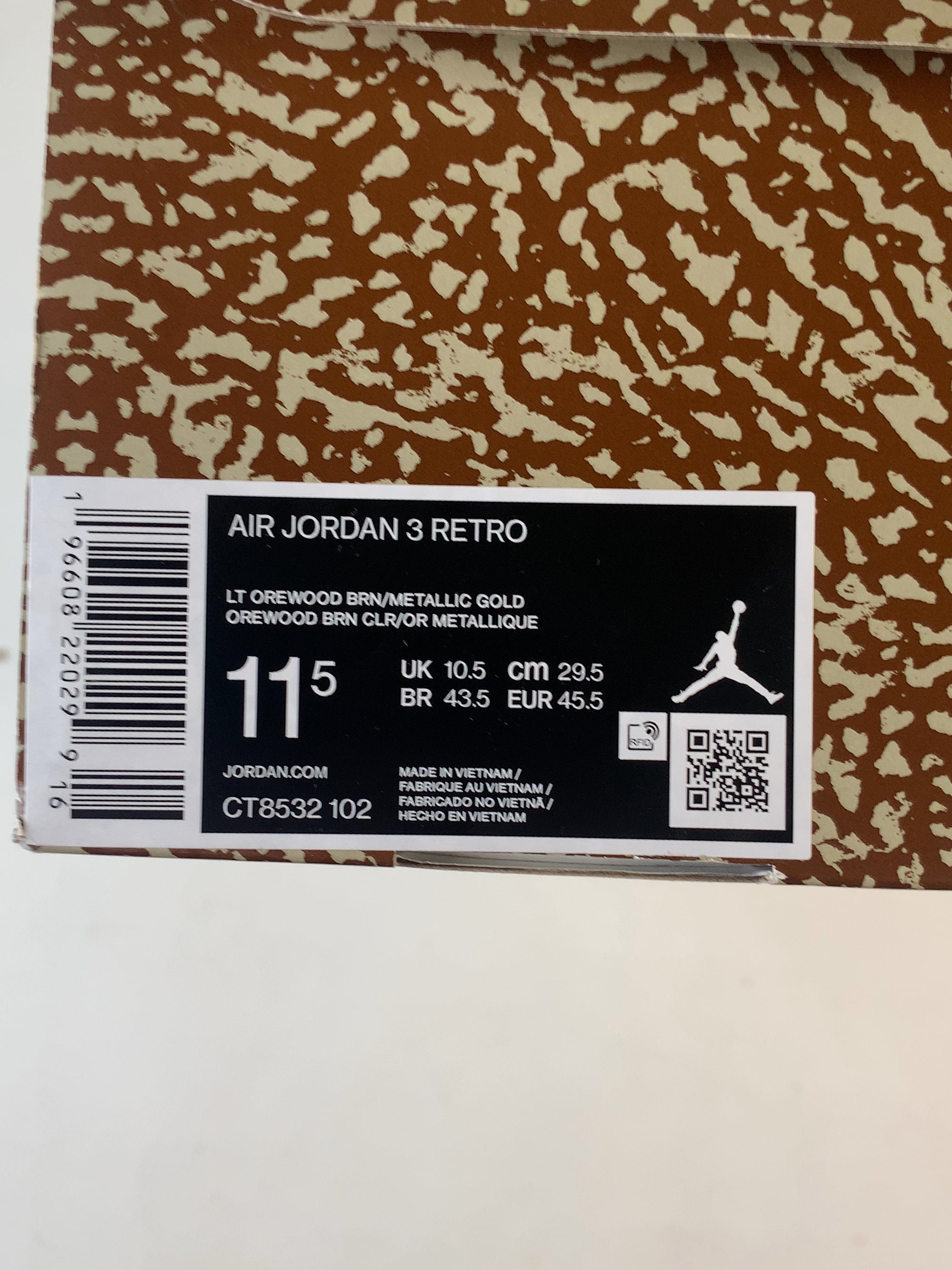 Jordan 3 Retro Palomino (USED) — Drive 19JRPJpiIWYpAttMT_E171Rr2FkXA5NrS — photo 7