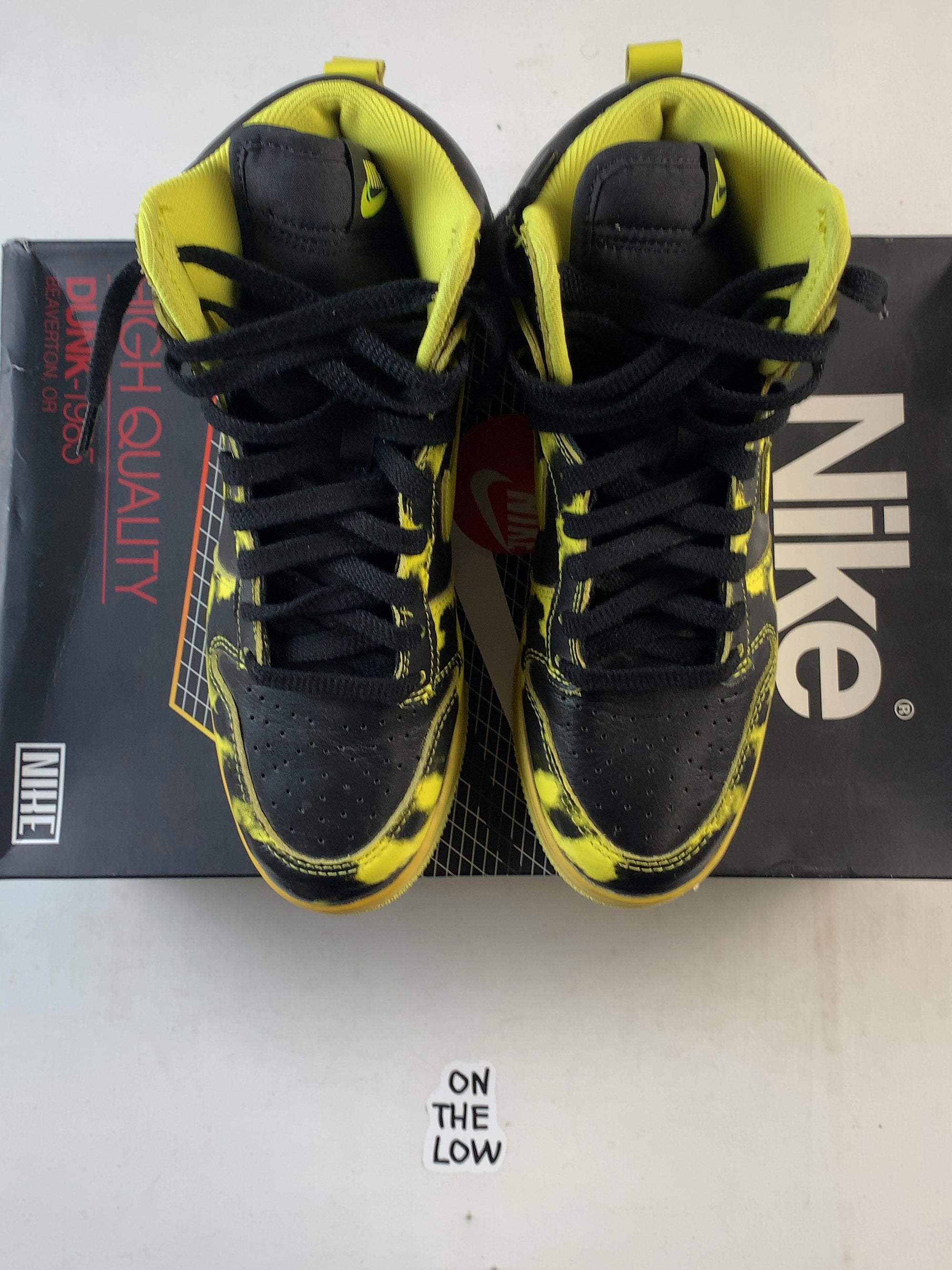 Nike Dunk High 1985 SP Yellow Acid Wash (USED) — Drive 13n5Sz3xJA7UgkN2RWPo7qcYyJrs6d9GP — photo 3