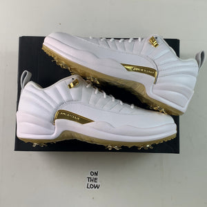 Jordan 12 Golf Metallic Gold — Drive 1fxZnYc8kXCgarzXlYXDYclBtkT2QHGql — photo 1