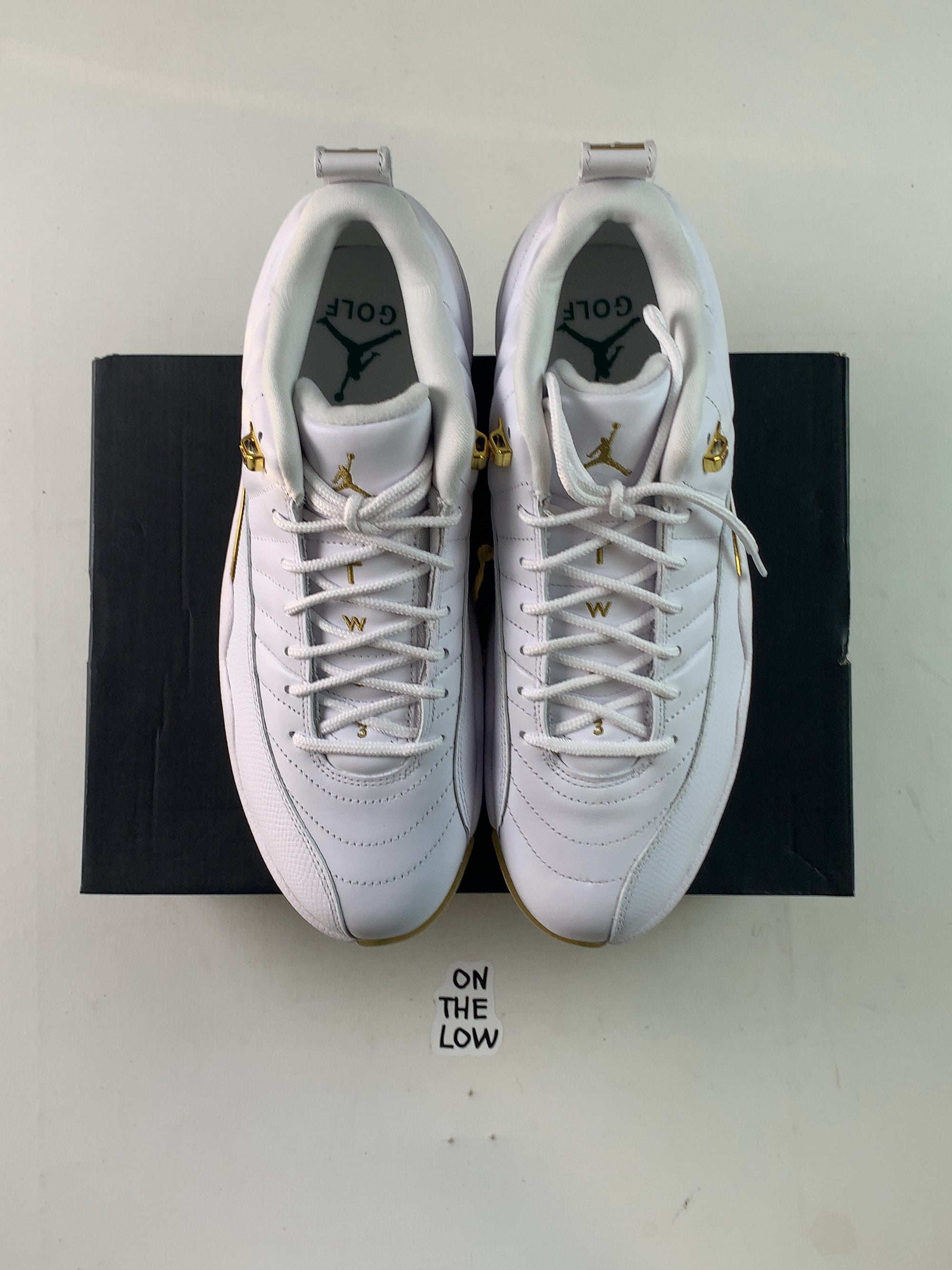 Jordan 12 Golf Metallic Gold — Drive 1TrUv_JA_qrnnpOHqDpfHxmnFUjojtR5- — photo 3