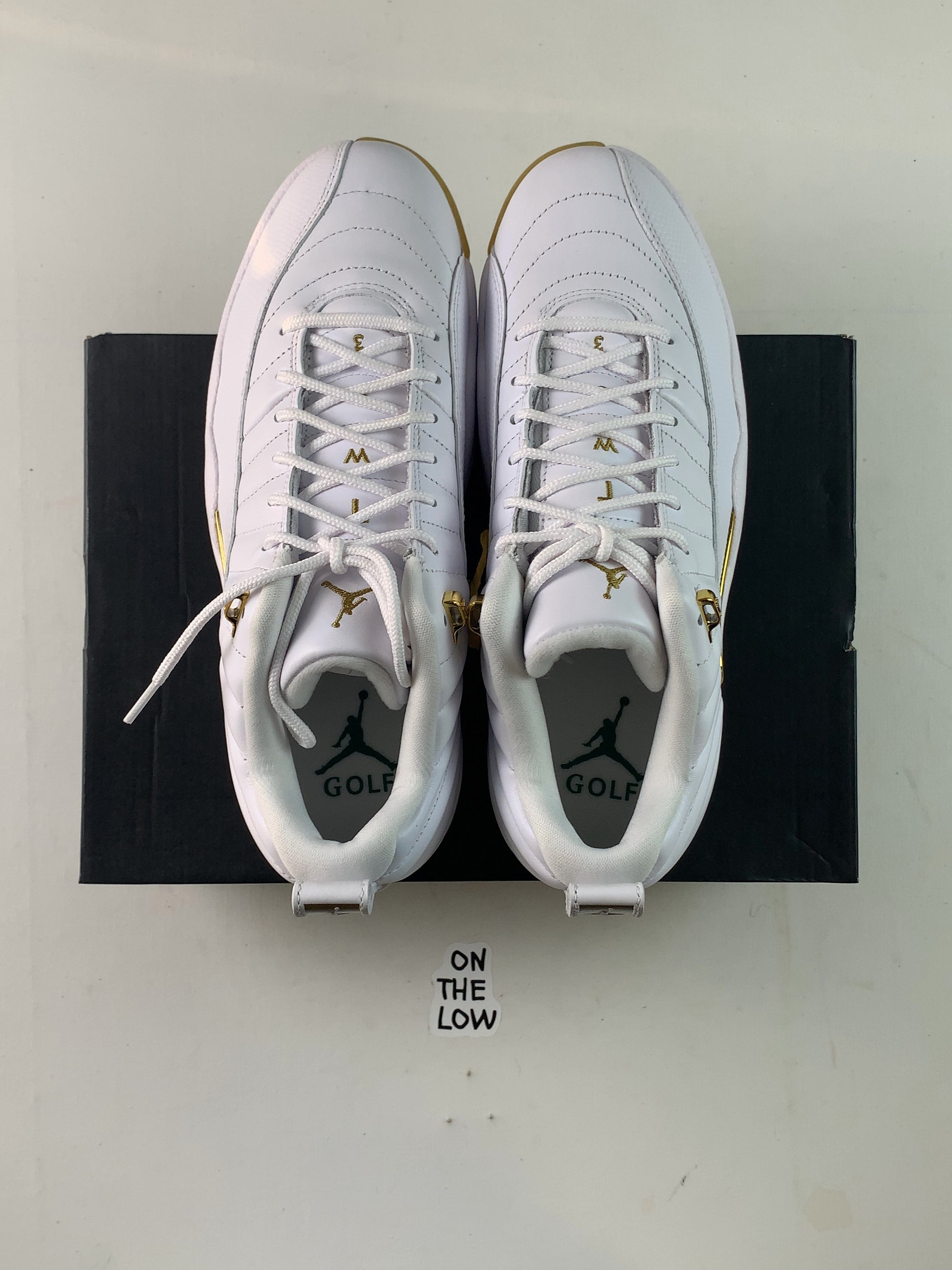 Jordan 12 Golf Metallic Gold — Drive 1I0nfgeGicx9RFtsA0M7NRL19k9futrXk — photo 4
