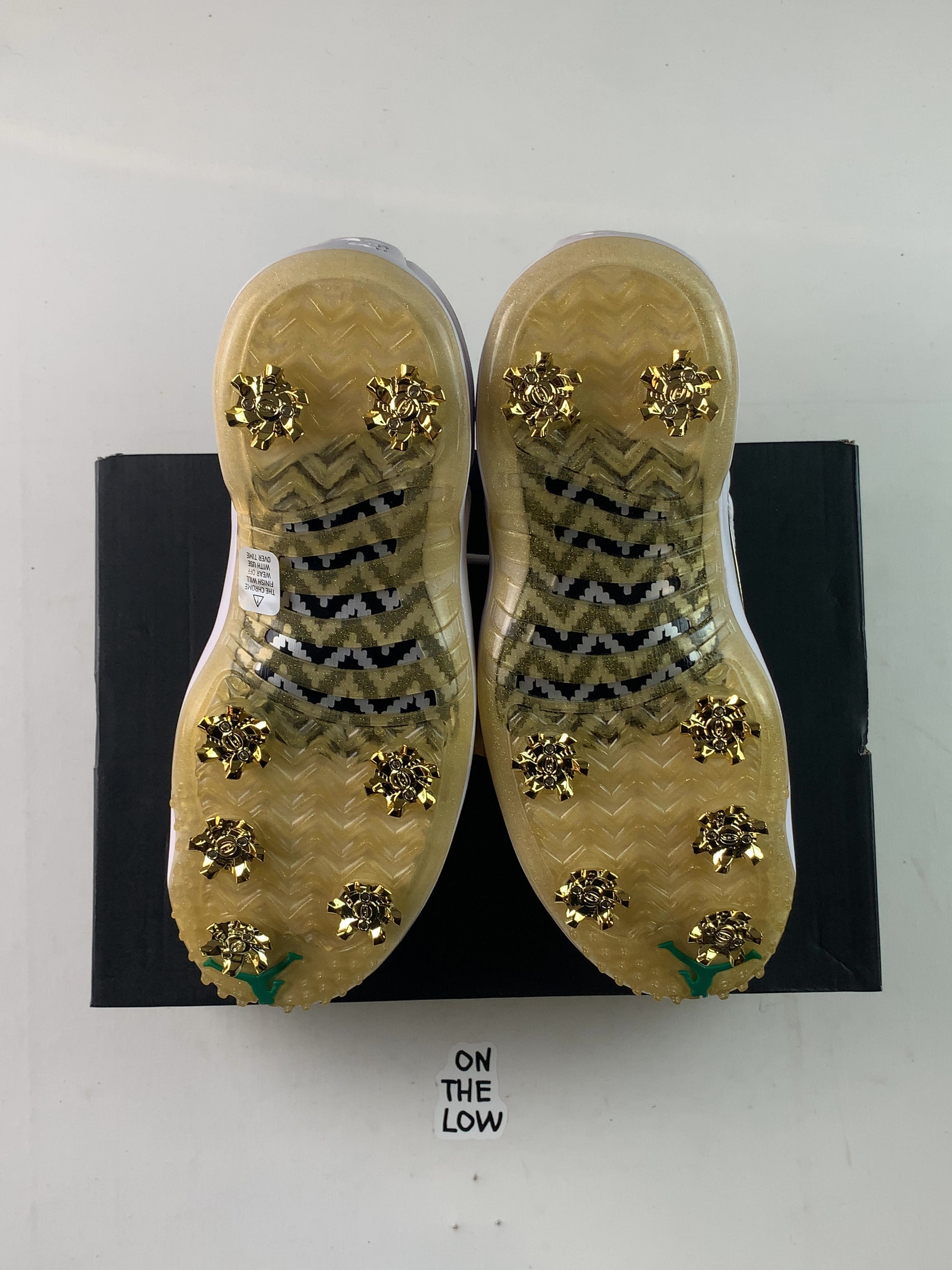 Jordan 12 Golf Metallic Gold — Drive 1Z25xvmYqU_CfcIEBeORwG5a2HYekgjQK — photo 6