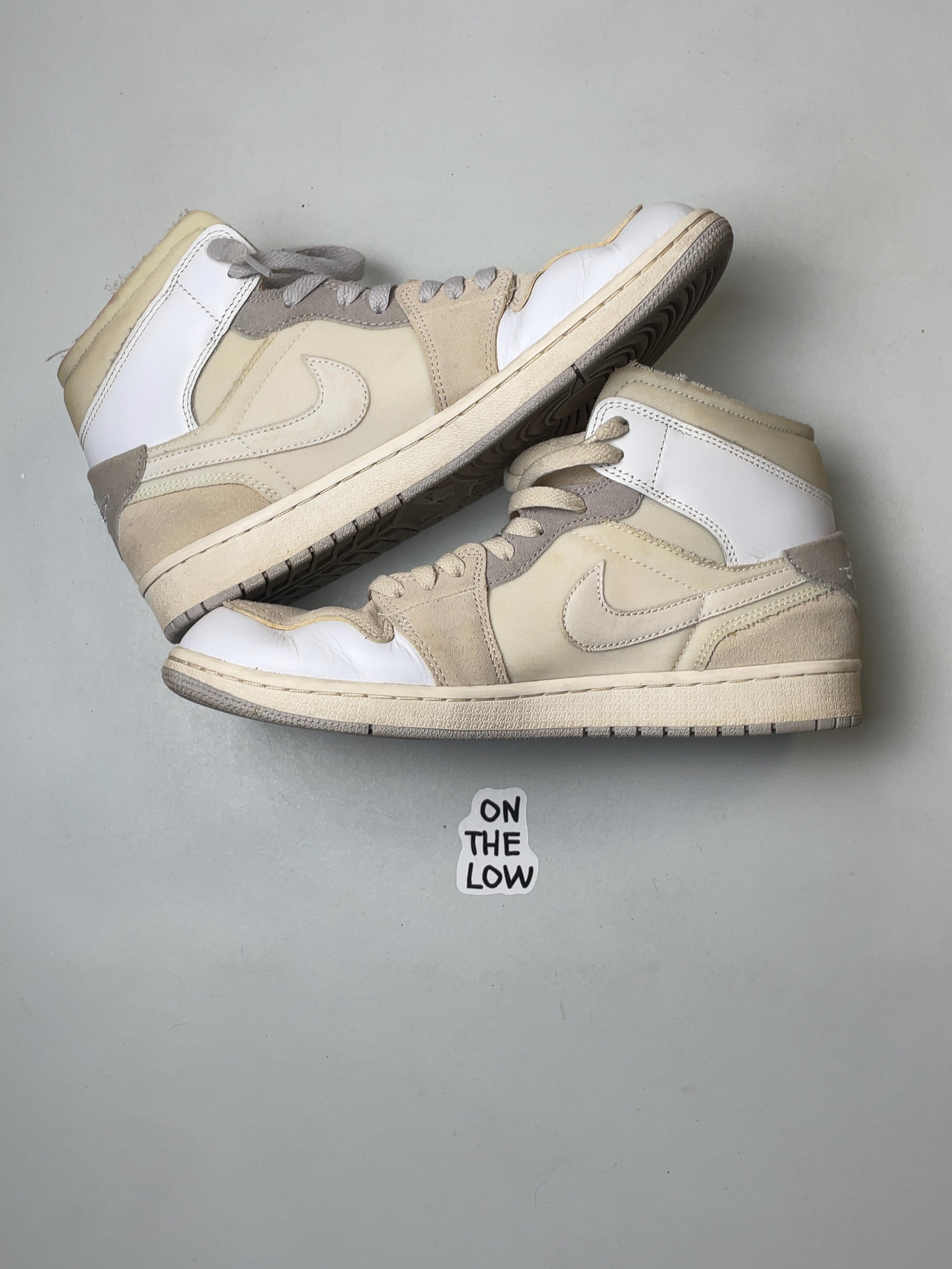 Jordan 1 Mid SE Craft Inside Out White Grey (USED)