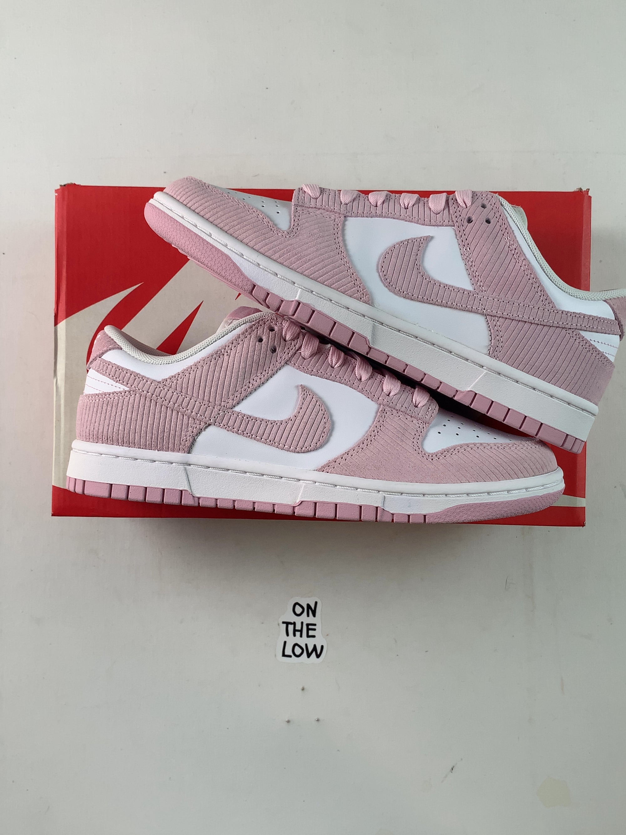 Nike Dunk Low Pink Corduroy (Women's) — Drive 1RZkj5JOvBgy_SpzknHoVVi6m5ProSApt — photo 1