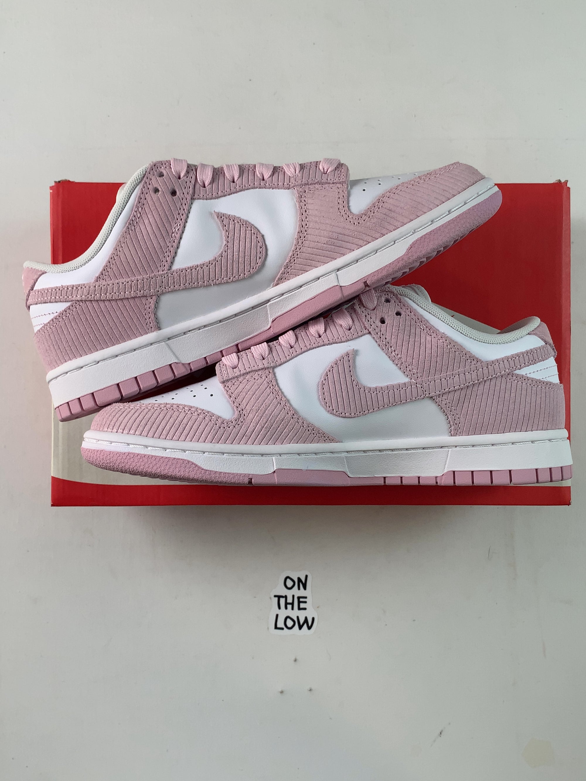 Nike Dunk Low Pink Corduroy (Women's) — Drive 1AlacguOmyJs7NbMnbjxNPSxg52zlYwW_ — photo 2