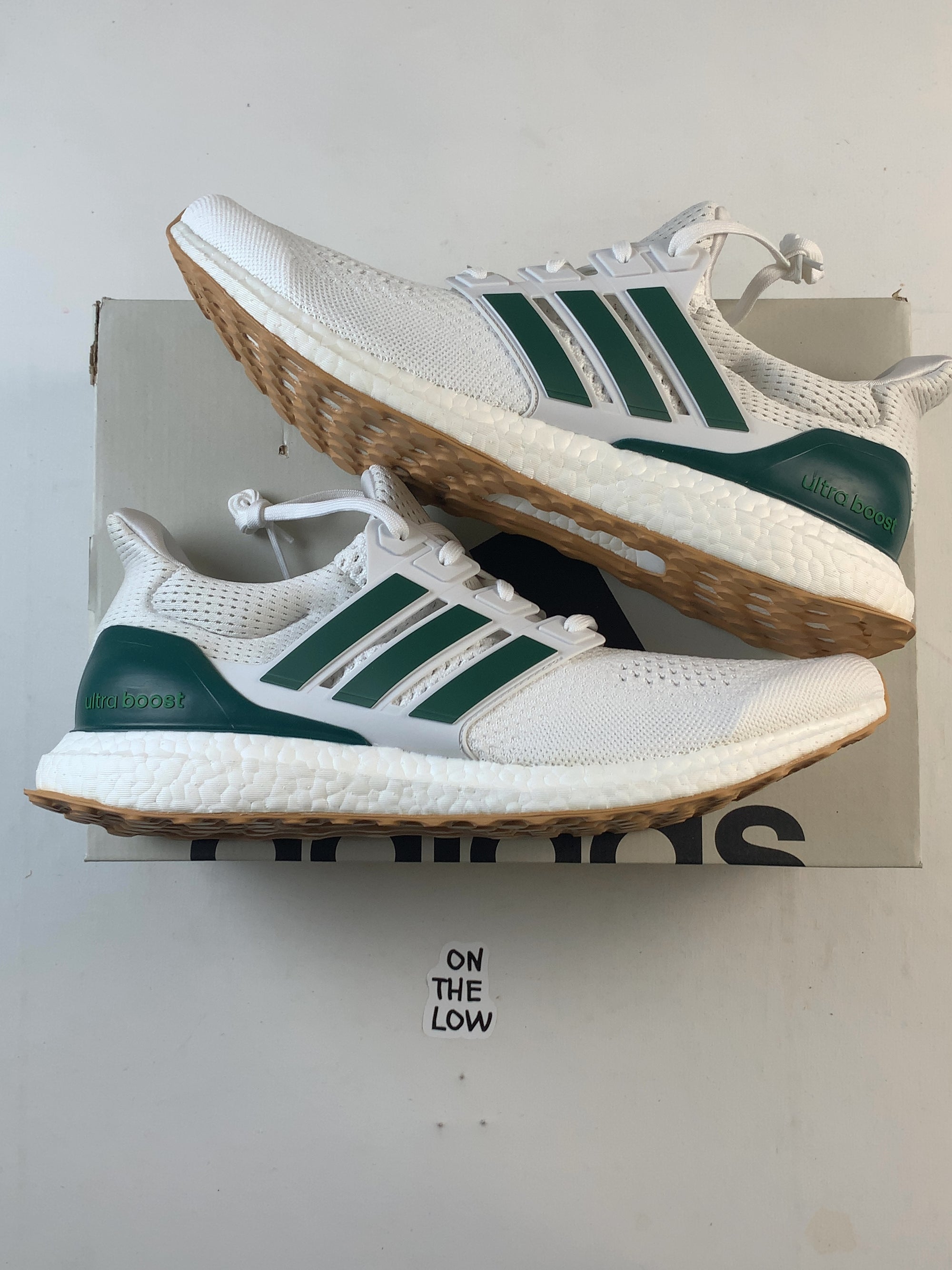 adidas Ultra Boost 1.0 Cloud White Collegiate Green Gum — Drive 1slbNQ-pa5ExtMaE3apLvEXYlM6h58yUr — photo 1